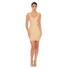 Chain Me Down Cut Out Vinyl Mini Dress In Cream -Women Clothes Shop 1173 beige edit1