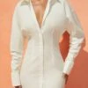 Relaxed Shirt Dress In Ivory 2 Relaxed Shirt Dress In Ivory -Women Clothes Shop 4159 7 in the hamptons ivory button up long sleeved mini shirt dress 4