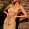 Cross Strap Ruched Mini Dress In Gold -Women Clothes Shop 4536 2 feel the passion gold ruched cross over strap shimmer bodycon mini dress 1