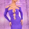 Cut Out Mini Dress In Purple -Women Clothes Shop 4691 9 enternal light purple key hole mesh mini dress