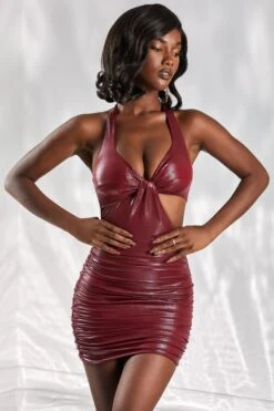Cut Out Mini Dress In Burgundy 15 Cut Out Mini Dress In Burgundy -Women Clothes Shop 4965 7 sweetest sin burgundy cut out faux leather bodycon mini dress