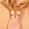 Cut Out Halter Mini Dress In Blush -Women Clothes Shop 5144 6 Zofie Blush Cut Out Halter Neck Mini Dress