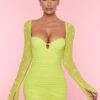 Embellished Long Sleeve Mini Dress In Lime -Women Clothes Shop 5318 3 Germain Lime Embellished Long Sleeve Mini Dress 0b052d9e c824 4da0 bb46 0838dd5efc95