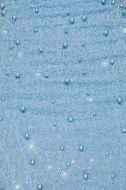 Embellished Cowl Neck Mini Dress In Blue -Women Clothes Shop 5322 9 Seychelles Blue Embellished Cowl Mini Dress