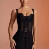 Lace Up Corset Mini Dress In Black 2 Lace Up Corset Mini Dress In Black -Women Clothes Shop 5342 2 Nalda Black Lace Up Mini Dress