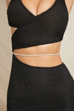 Rhinestone Cut Out Mini Dress In Black 13 Rhinestone Cut Out Mini Dress In Black -Women Clothes Shop 5373 7 La Quinta Black Embellished Net Cut Out Mini Dress