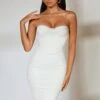 Corset Midi Dress In Ivory