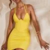 Plunge Corset Mini Dress In Yellow -Women Clothes Shop 5508 3 Cyra Yellow Plunge Corset Mini Dresscopy