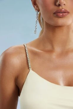 Asymmetric Cut Out Midaxi Dress In Ivory -Women Clothes Shop 5587 6 Behati Ivory Cut Out One Shoulder Maxi Dress