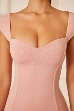 Sweetheart Neckline Maxi Dress In In Pink -Women Clothes Shop 5849 3 Dolcezza Pink Sweetheart Maxi