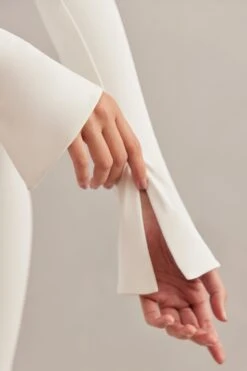 Off The Shoulder Mini Dress In Ivory -Women Clothes Shop 5867 4 Lilardia Ivory Open Back Mini Dress