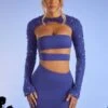 Embellished Long Sleeve Cut Out Mini Dress In Dark Blue 1 Embellished Long Sleeve Cut Out Mini Dress In Dark Blue -Women Clothes Shop 6131 1 Mayfair Dark Blue Pearl Embellished Cut Out Long Sleeve Mini Dress