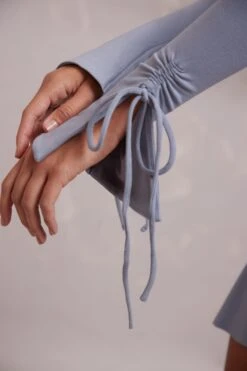 Long Sleeve Ruched A-Line Mini Dress In Blue 19 Long Sleeve Ruched A-Line Mini Dress In Blue -Women Clothes Shop 6182 7 Lilah Navy Ruched A Line Mini Dress