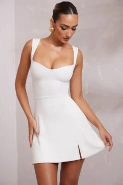 Sweetheart Neckline Mini Dress In White 17 Sweetheart Neckline Mini Dress In White -Women Clothes Shop 6193 7 Jolie WhiteSweetheart Split Mini 3af75a0f be6b 4966 802c 70b4679dd9ee