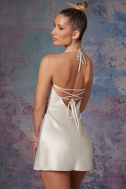 Cowl Front Wrap Over Mini Dress In Stone -Women Clothes Shop 6324 6 Stone Cowl Front Wrap Over Micro Dress