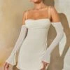 Long Sleeve Bardot Mini Dress In Stone -Women Clothes Shop 6364 3 Niari Stone Cowl Neck Off Shoulder Mini Dress 4152e81c 60ed 4697 8492 3e763652e236