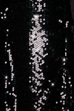 Off The Shoulder Sequin A-Line Mini Dress In Black -Women Clothes Shop 6563 5 Black off Shoulder Sequin Dress