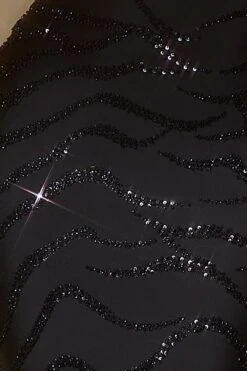 Embellished Maxi Dress In Black -Women Clothes Shop 6574 8 Black Luxury Embellished Fishtail Maxi Dress