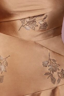 Cowl Neck Handkerchief Hem Mini Dress In Beige -Women Clothes Shop 6591 9 Capucine Beige Cowl Neck Hankerchief Hem Mini Dress 1