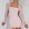 Long Sleeve Embellished Cowl Neck Mini Dress In Blush 2 Long Sleeve Embellished Cowl Neck Mini Dress In Blush -Women Clothes Shop 6790 6 Tivoli Blush Embellished Cowl Neck Side Drape Flare Sleeve Mini