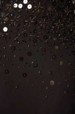 Hand Embellished Bandeau Maxi Dress In Black -Women Clothes Shop 6900 8 Alcyone Black Corsetted Embellished Maxi With Split