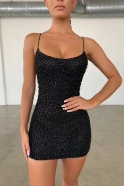 Embellished Mini Dress In Black 7 Embellished Mini Dress In Black -Women Clothes Shop core 1411 2 drop a glint black embellished mini dress